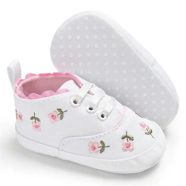 Buty dziecięce dla dziewczynek z kwiatami