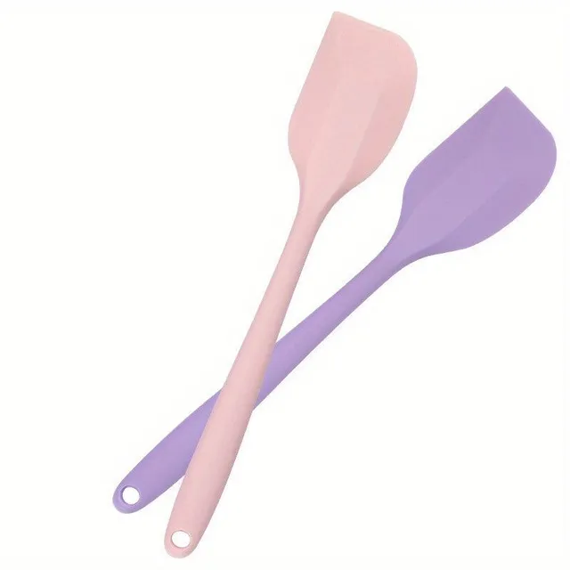 2 premium silicone spatulas resistant to high temperatures, non-sticky and ergonomic