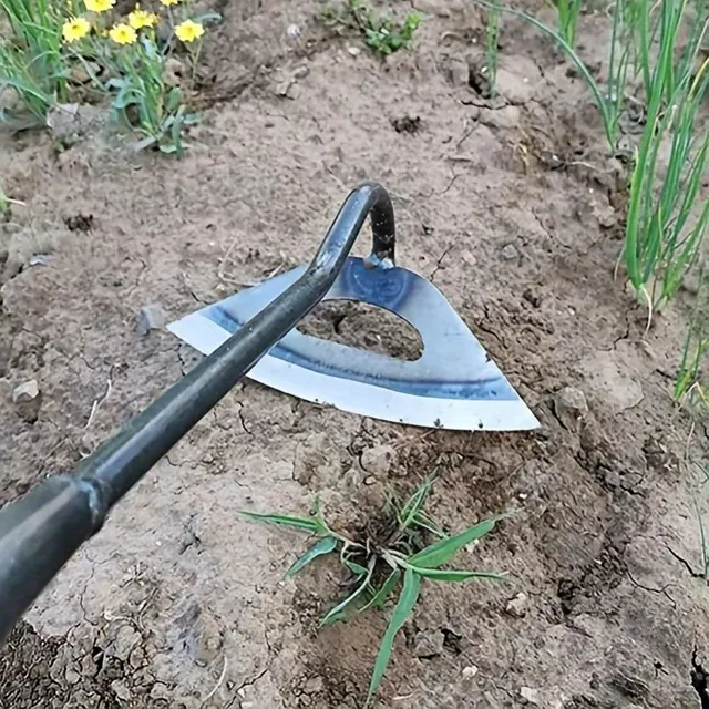 Handhacke aus Edelstahl - langlebige, gehärtete Ganzstahl-Hacke für effektives Jäten und Pflanzen im Garten und auf dem Bauernhof