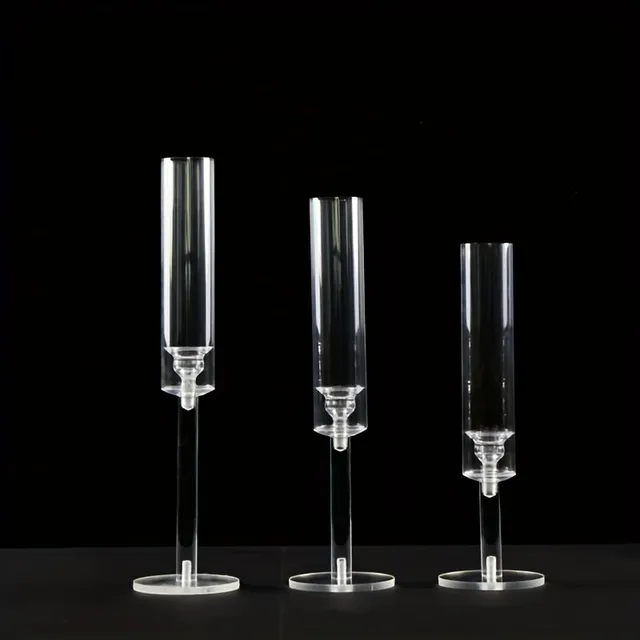 3 Elegant acrylic Candlesticks on Floating Candles