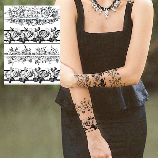 Sexy floral temporary tattoos for women