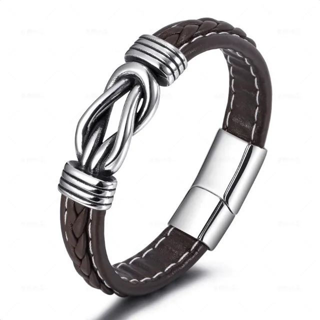 1pc trendy classic simple knitted chain chains made of artificial leather bracelet jewelry accessories Gifts for men Women