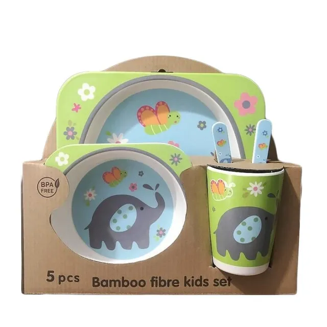 Children's cute plastic dining set