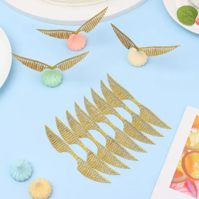 50 kusů praktických výročních párty ozdobných perníčkových zlatých křídel