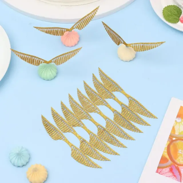 50 pieces of practical annual party of gingerbread gold wings