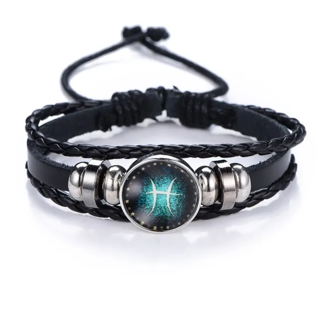 Bracelet for man with zodiac sign