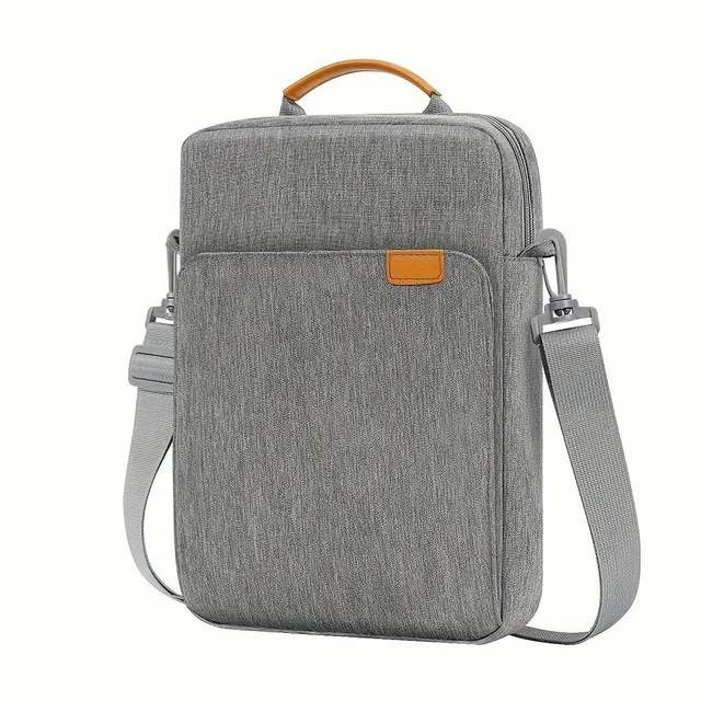 Vertical tablet bag with shoulder strap, Practical laptop bag for commuting, Waterproof purse