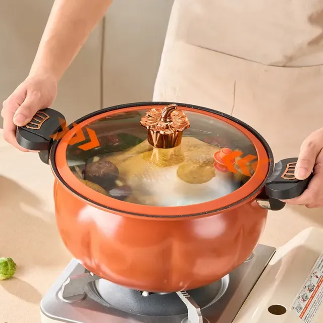Pumpkin pot multifunctional cast-iron pressure to stew cooking stewing non-sticky