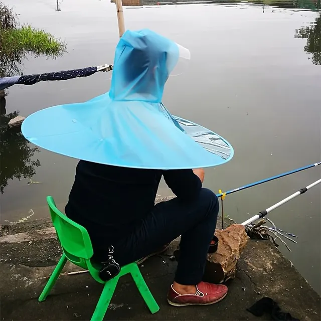 Skladací rybársky dáždnik pre hlavu - vodeodolný a priedušný