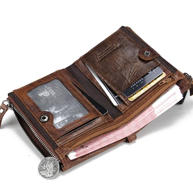 Pánska peňaženka v nádhernom dizajne - Hnedá