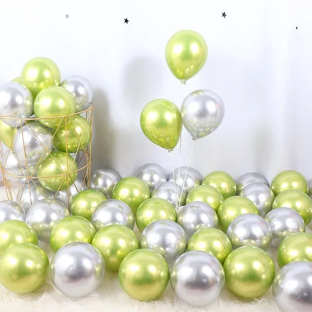 Gold metal latex balloons 12inch as-picture-34