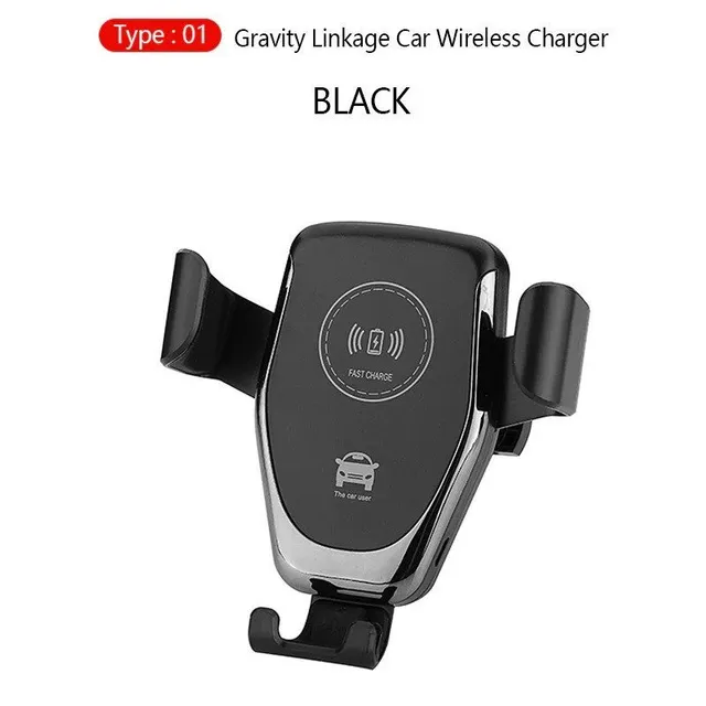Car holder with wireless charging barva-cerna