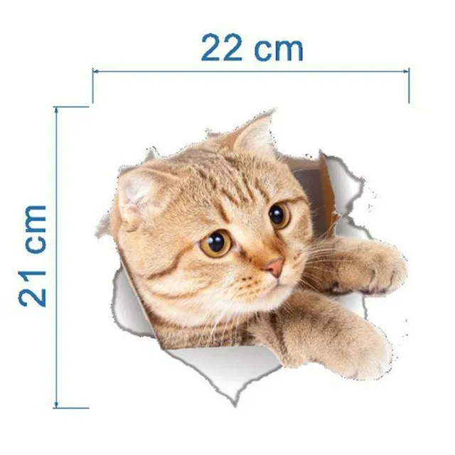 Sticker-e 3D cu căței și pisici