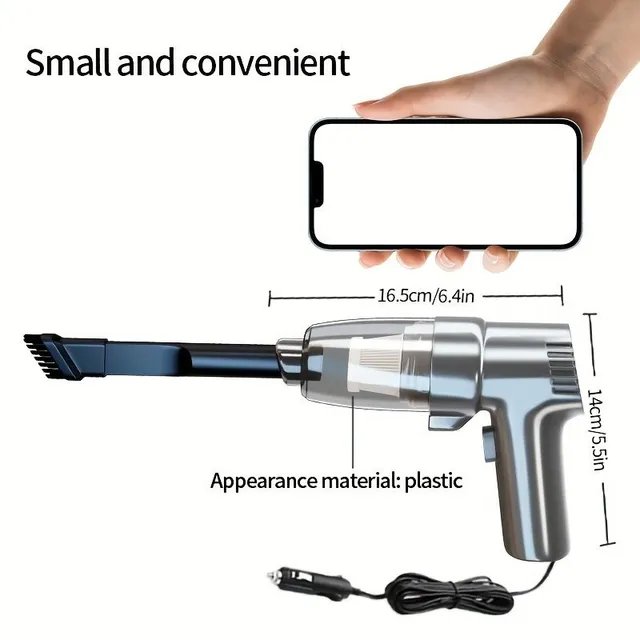 Aspirator montat în mașină, super puternic, cu aspirație puternică, uscat și umed, sedan cu dublă utilizare, mic, mini, manual, multifuncțional, portabil