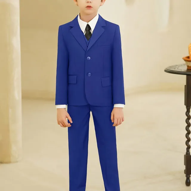 Boy's colored suit, slim fit, festive clothes for boys