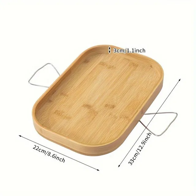 Donate 1 Piece of Tray On the Backrest Seats With Feet, Side Stolik Na Tea With Holder On Water, Wooden Board, Small Home Decoration, Accessories For Coffee Table, For Your Home, Living Room, Office, Like Gift On Valentine's Day, New Year or Easter.