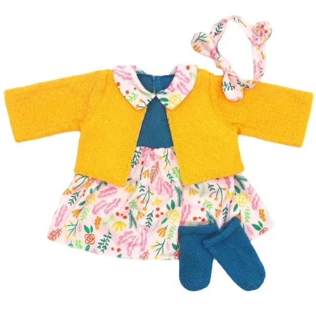 Clothing for baby doll 55 cm large - Set of dresses and socks