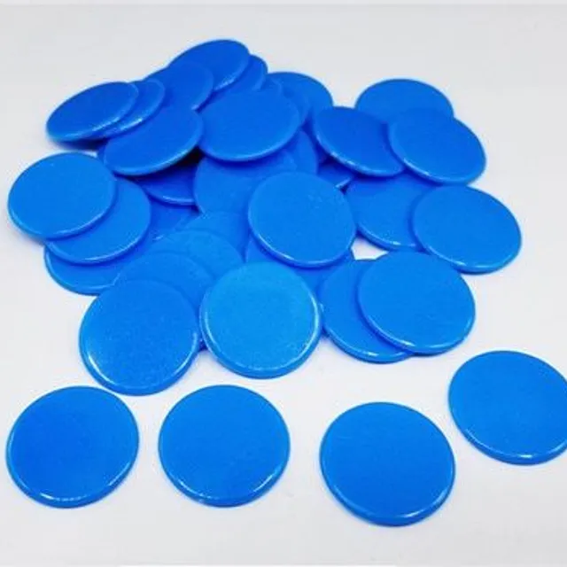 Replacement coloured tokens for board games 100 pieces - more colours Paula