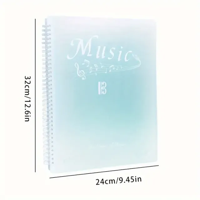 1 buc. 20 file 40 pagini A4 Dosar pentru Note Dosar Impermeabil pentru Prezentări Muzicale 4 Stiluri Opționale 24 cm * 32 cm / 9,45 inch * 12,6 inch