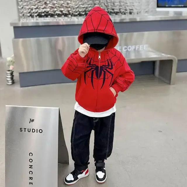 Modna bluza dla dzieci z unikalnym kapturem w motywach Spider-Man