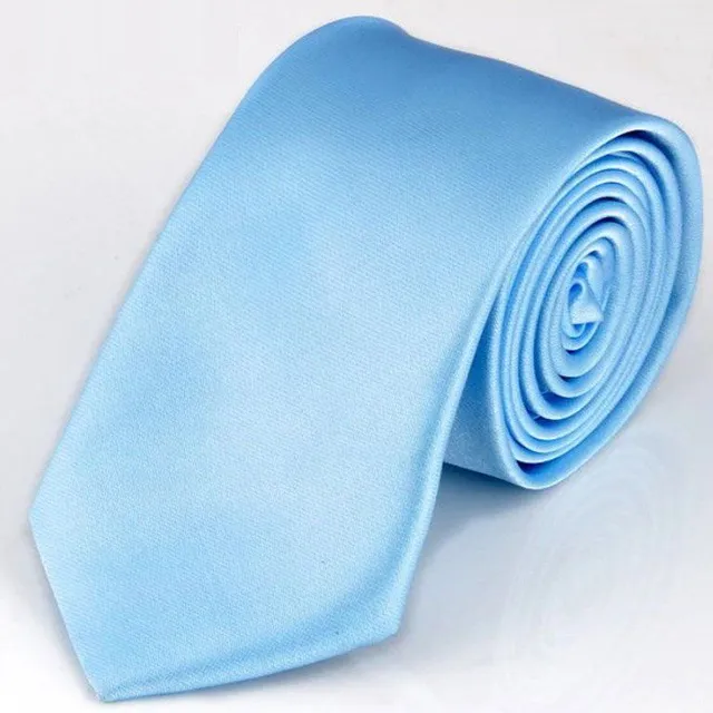 Men's tie 145 cm barva-svetle-modra