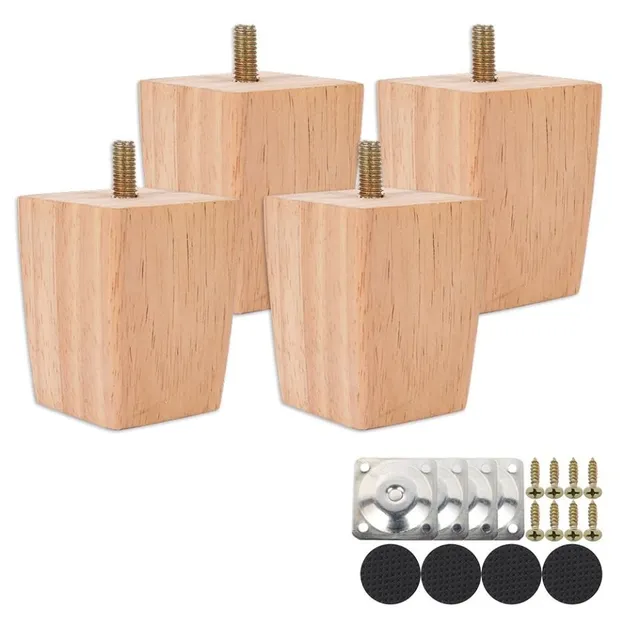 Spare wooden furniture legs - 6 / 10 cm