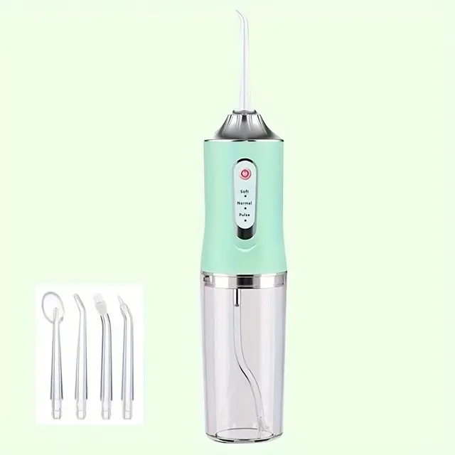 Portable dental rinse removes oral debris