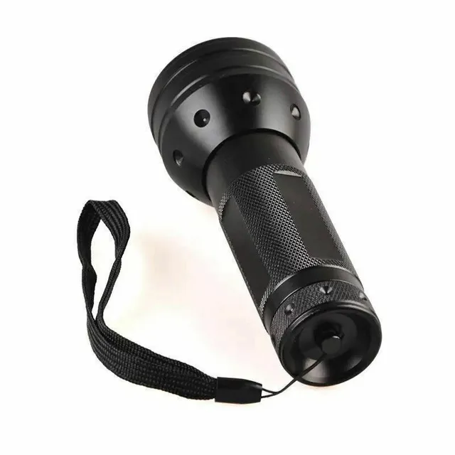 Pocket flashlight with UV light detecting spots
