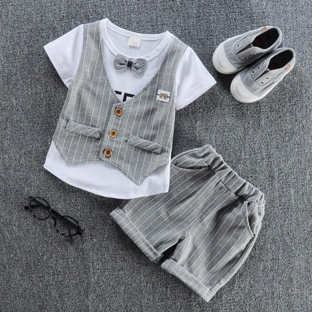 Boys summer casual set © T-shirt with vest, Shorts