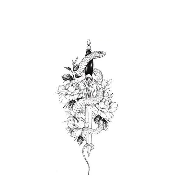 Temporary tattoo flowers 0 Elida 2