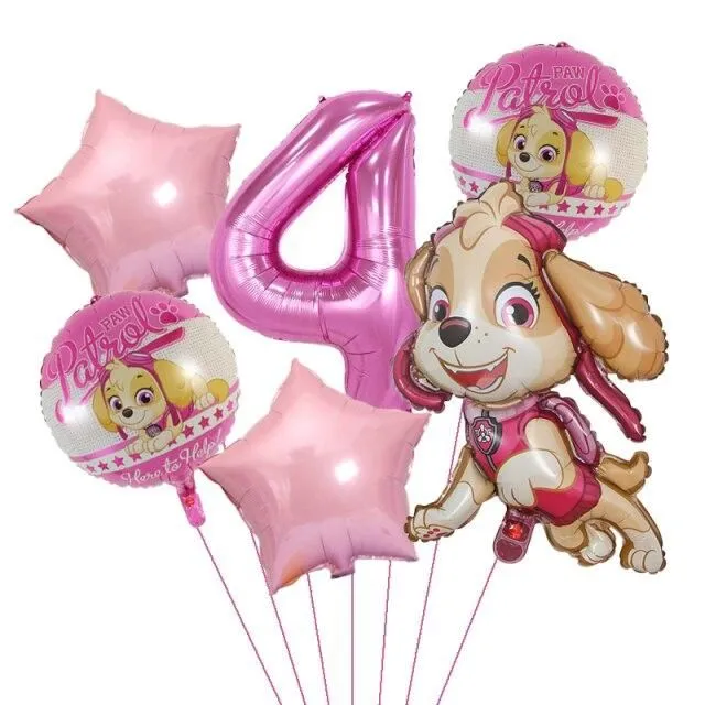 Narodeninové balóny s číslom Tlapková Patrola