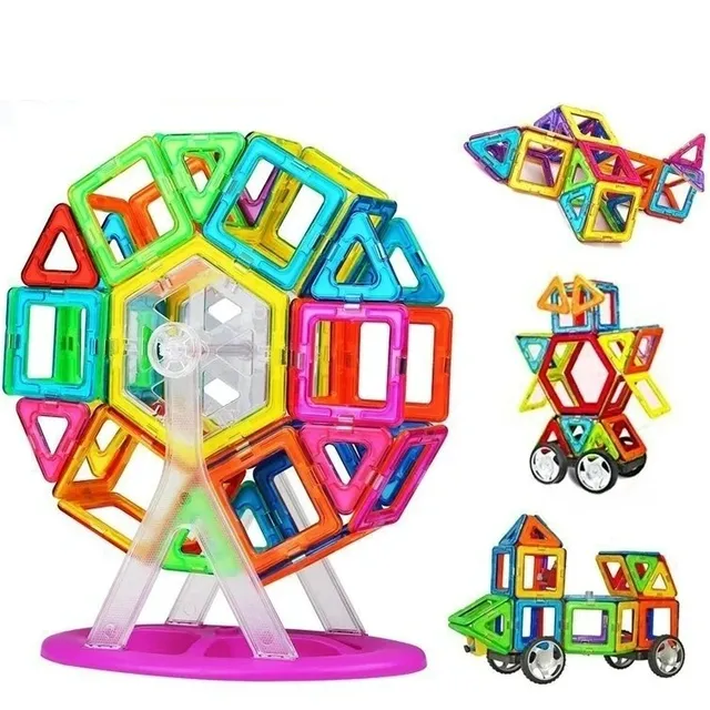Duże magnetyczne klocki dla dzieci - zabawki edukacyjne