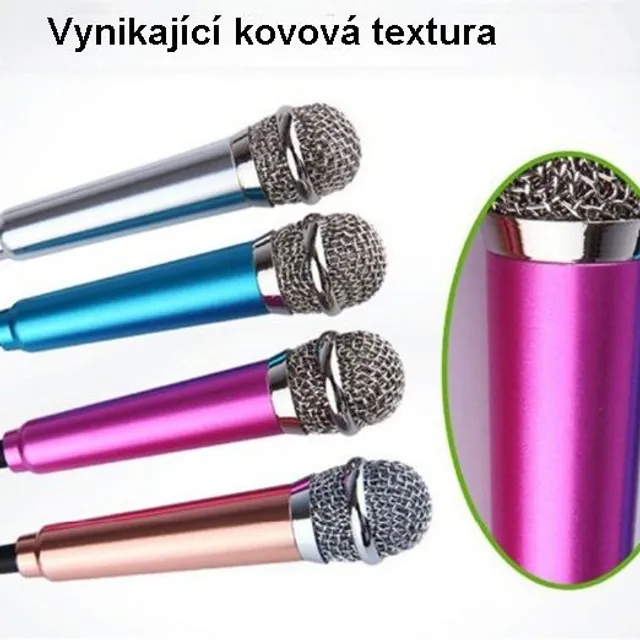 Mini vezetékes mikrofon - 4 szín