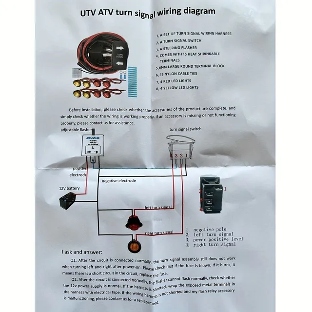 Kompletny zestaw świateł kierunkowych dla ATV/UTV - Maksymal