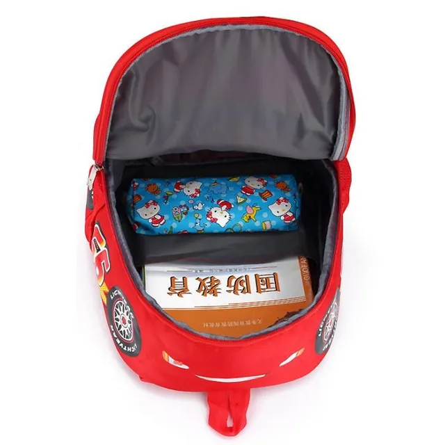 Children's waterproof backpack in the form of a car