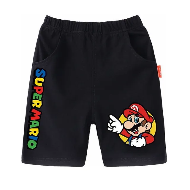 Trendy children's shorts printed with the popular animated film Super Mario