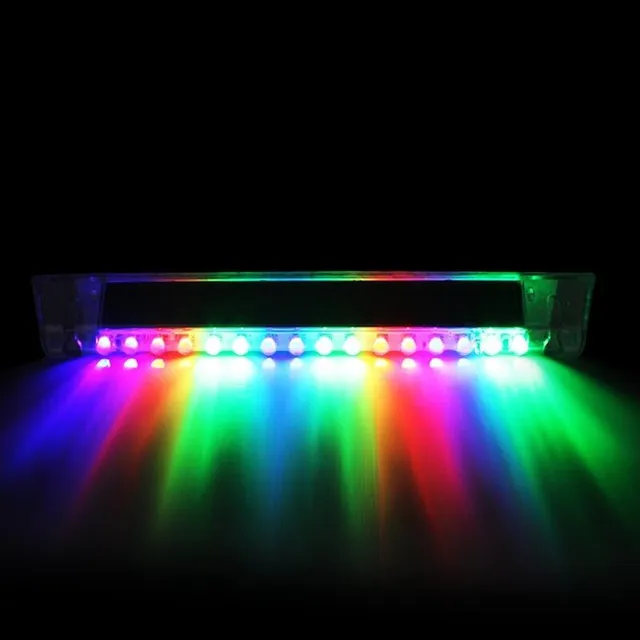 1 pcs LED wireless LED car alarm light solar flashing car warning light super bright colorful universal interior decoration
