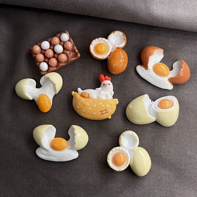 Set of 8 cute fridge magnets with food motifs