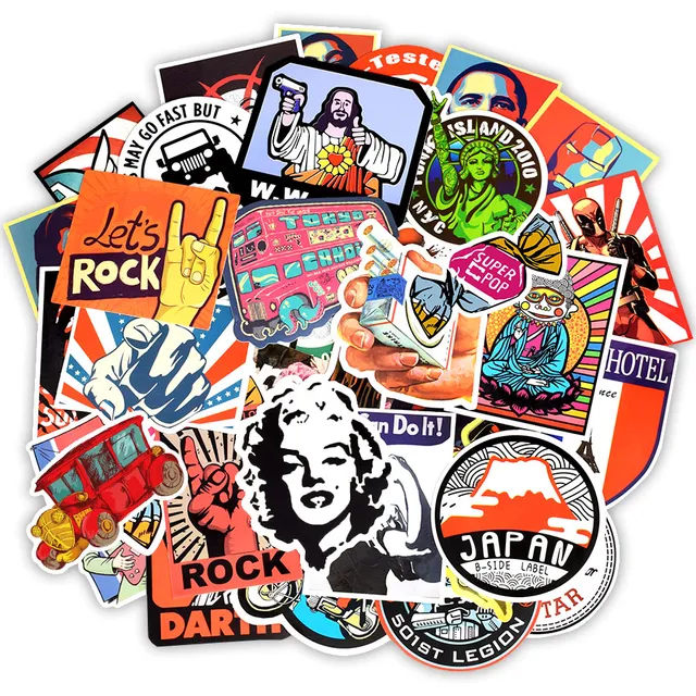 Mix retro sticker 50 pcs