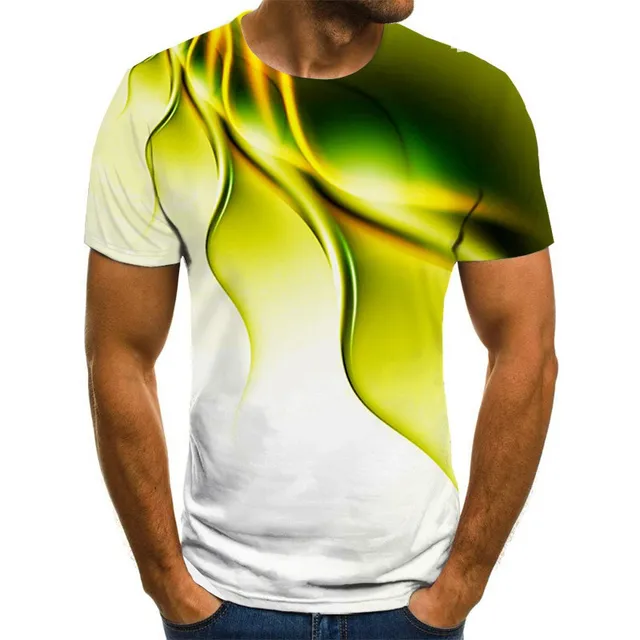 Bărbaţi T-shirt cu imprimare 3D interesante şi mâneci scurte
