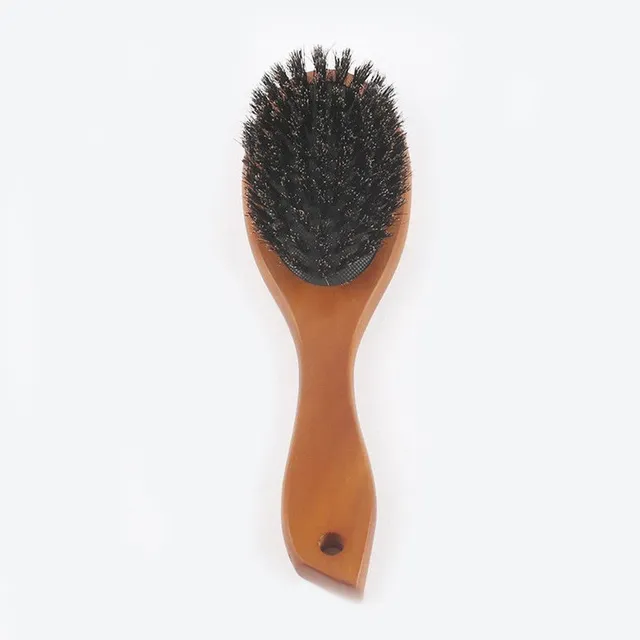 Natural hairbrush with wild boar brush and antistatic treatment