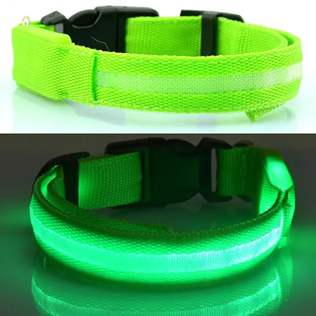 Lighting LED collar for small and medium dogs - for safe night walks