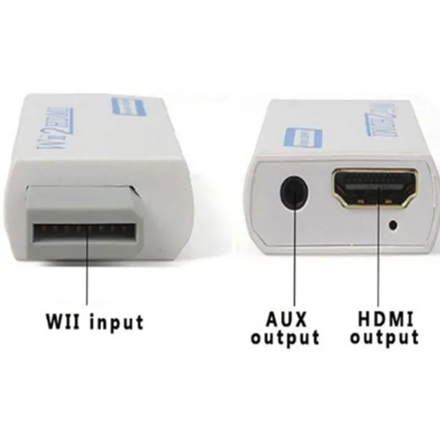 Wii2HDMI audio a video adaptér pre konzoly Wii - Biely