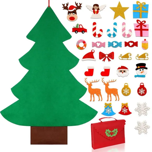 Vánoční stromek pro zavěšení pro děti DIY