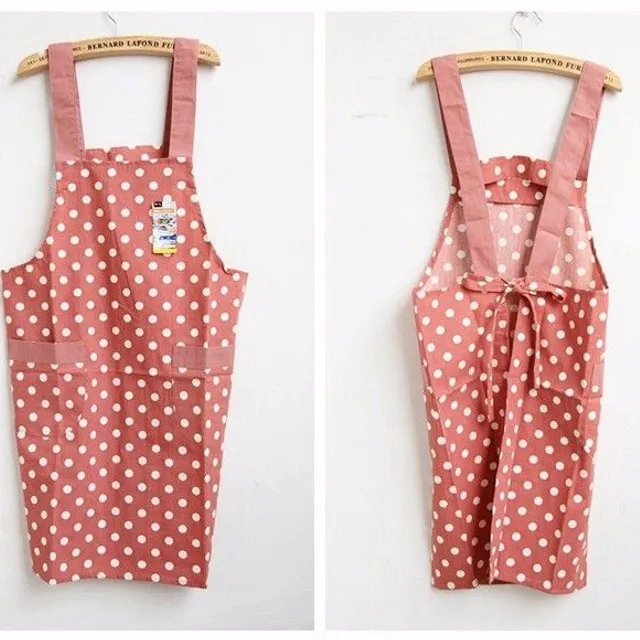 Kitchen apron with dots J1959