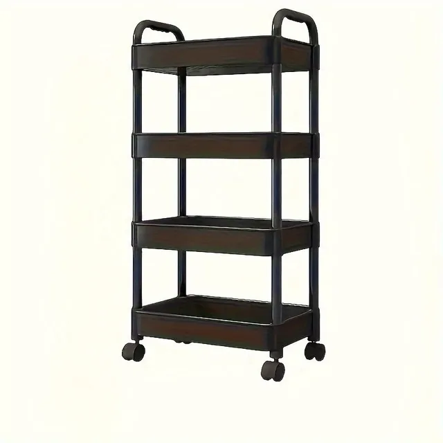 1pc Universal multi-level storage rack with wheels - kitchen, bathroom, bedroom and living room