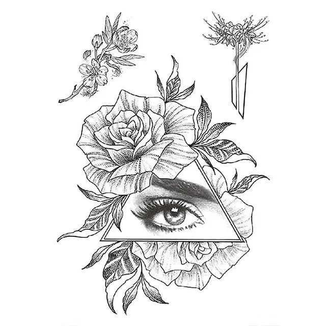 Ideiglenes rózsa tetoválás ty214