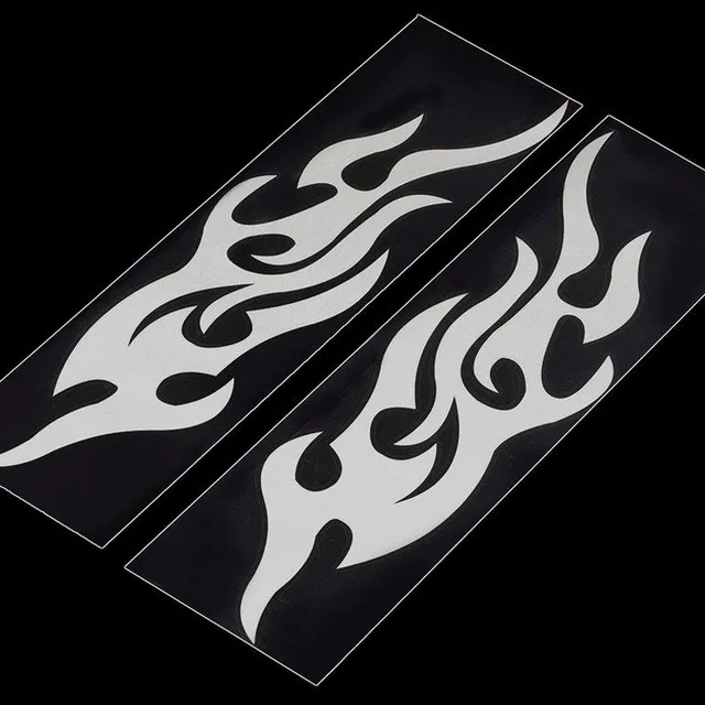 Autocollants décoratifs 3D FLAMMES 2 pcs