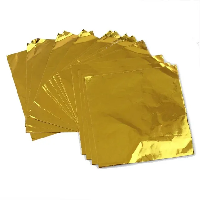 100 pcs Feuille pour emballage de chocolat 8 x 8 cm