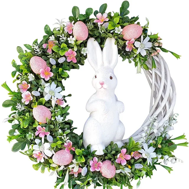 Ghirlandă decorativă de Paște pentru ușă Bunny